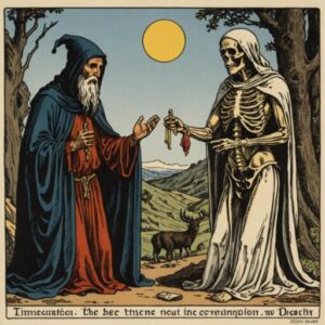 Combinação das cartas A Morte e O Eremita em momentos de transição
