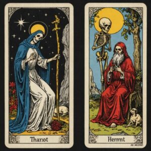 Combinação das cartas A Morte e O Eremita no amor