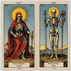 Combinação das cartas A Morte e O Mundo no trabalho
