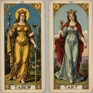 Combinação das cartas A Temperança e A Imperatriz em momentos de transição