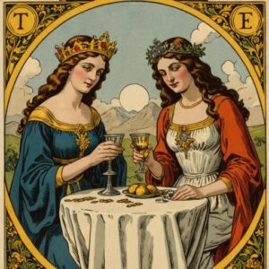 Combinação das cartas A Temperança e A Imperatriz no trabalho