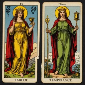 Combinação das cartas A Temperança e A Justiça em relacionamentos