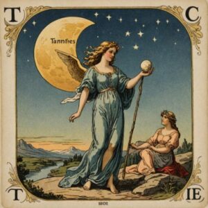 Combinação das cartas A Temperança e A Lua como conselho do dia