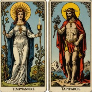 Combinação das cartas A Temperança e A Morte em relacionamentos
