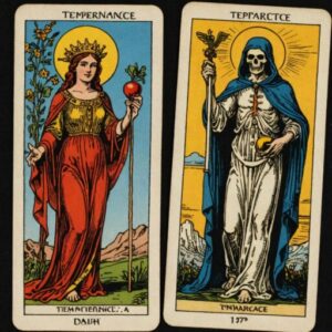 Combinação das cartas A Temperança e A Morte na vida financeira