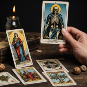 Combinação das cartas A Temperança e A Morte sobre decisões difíceis