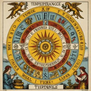 Combinação das cartas A Temperança e A Roda da Fortuna na vida financeira