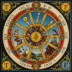 Combinação das cartas A Temperança e A Roda da Fortuna sobre o futuro