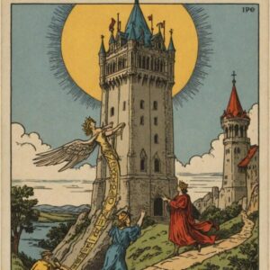 Combinação das cartas A Temperança e A Torre em momentos de transição