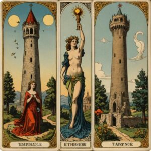 Combinação das cartas A Temperança e A Torre na saúde