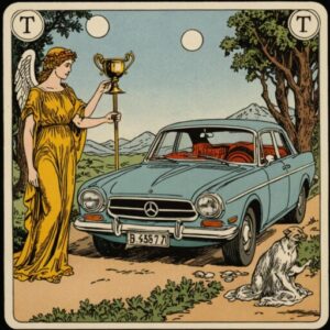 Combinação das cartas A Temperança e O Carro na vida financeira