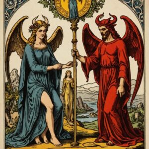 Combinação das cartas A Temperança e O Diabo em relacionamentos