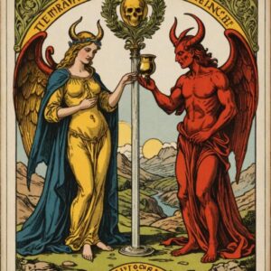 Combinação das cartas A Temperança e O Diabo na saúde