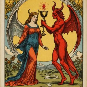 Combinação das cartas A Temperança e O Diabo no amor