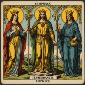 Combinação das cartas A Temperança e O Imperador na vida espiritual