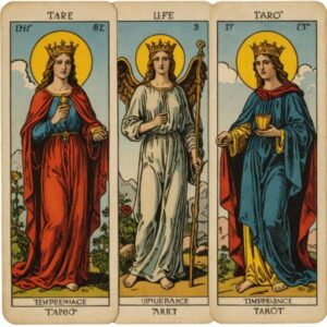 Combinação das cartas A Temperança e O Julgamento na vida espiritual