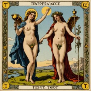 Combinação das cartas A Temperança e O Louco na saúde