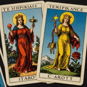 Combinação das cartas A Temperança e O Louco na vida espiritual