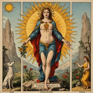 Combinação das cartas A Temperança e O Sol na vida espiritual