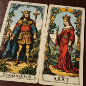 Combinação das cartas A Temperança e Os Enamorados no trabalho