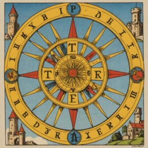 Combinação das cartas A Torre e A Roda da Fortuna como conselho do dia