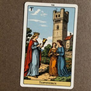 Combinação das cartas A Torre e A Temperança como conselho do dia