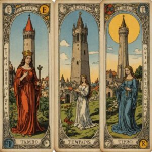 Combinação das cartas A Torre e A Temperança em momentos de transição