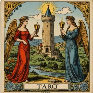 Combinação das cartas A Torre e A Temperança no amor
