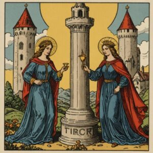 Combinação das cartas A Torre e A Temperança no trabalho