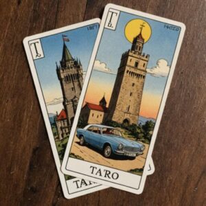 Combinação das cartas A Torre e O Carro em momentos de transição