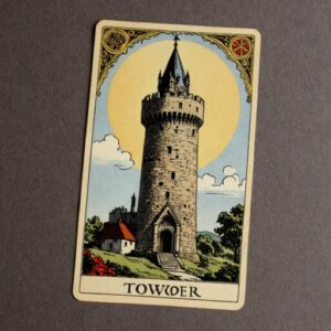 Combinação das cartas A Torre e O Enforcado como conselho do dia