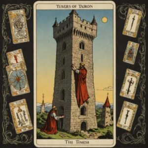 Combinação das cartas A Torre e O Enforcado em momentos de transição