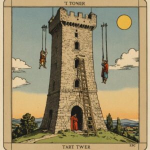 Combinação das cartas A Torre e O Enforcado em relacionamentos