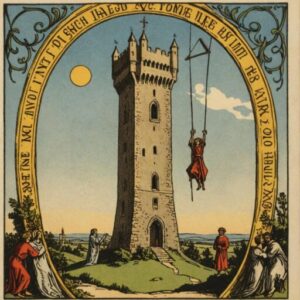 Combinação das cartas A Torre e O Enforcado na vida espiritual
