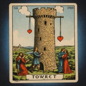 Combinação das cartas A Torre e O Enforcado no amor