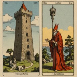 Combinação das cartas A Torre e O Eremita na saúde