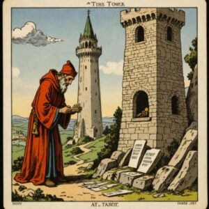 Combinação das cartas A Torre e O Eremita no trabalho