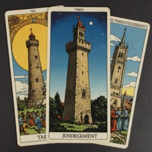 Combinação das cartas A Torre e O Julgamento sobre o futuro