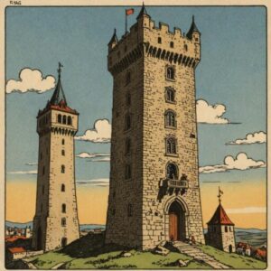 Combinação das cartas A Torre e O Louco como conselho do dia