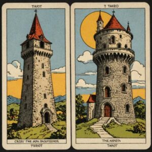 Combinação das cartas A Torre e O Louco em relacionamentos