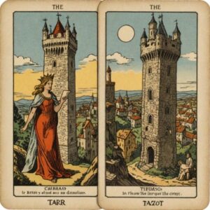 Combinação das cartas A Torre e O Louco sobre o futuro