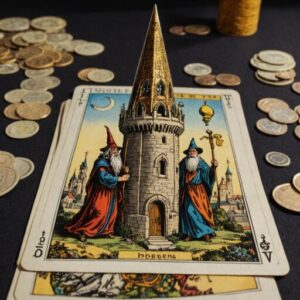 Combinação das cartas A Torre e O Mago na vida financeira