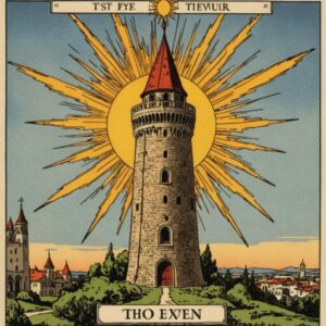 Combinação das cartas A Torre e O Sol como conselho do dia