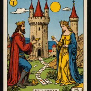 Combinação das cartas A Torre e Os Enamorados na vida financeira