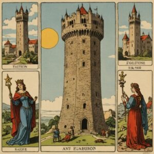 Combinação das cartas A Torre e Os Enamorados no trabalho