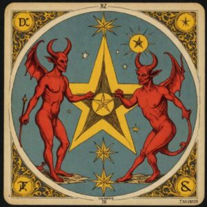 Combinação das cartas O Diabo e A Estrela em momentos de transição