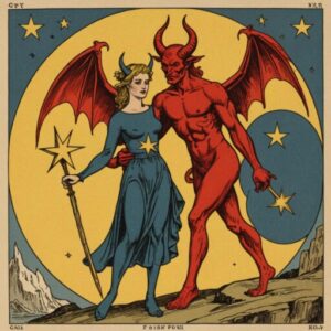 Combinação das cartas O Diabo e A Estrela na saúde