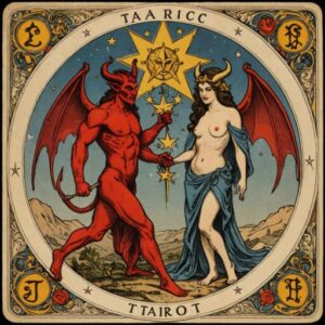 Combinação das cartas O Diabo e A Estrela no amor