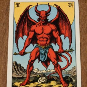 Combinação das cartas O Diabo e A Força na vida financeira
