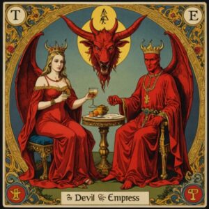 Combinação das cartas O Diabo e A Imperatriz como conselho do dia